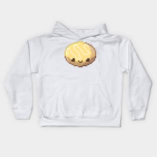 Pixel Lemon jelly donut Kids Hoodie